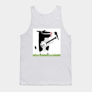 Banjo Cow with magpie Tank Top